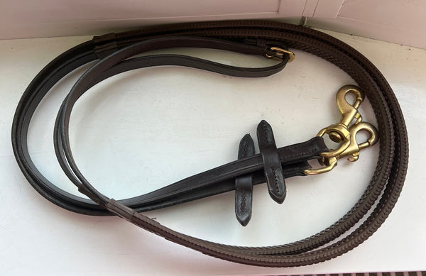 Rubber Grip Reins 5/8 -Snap Hooks