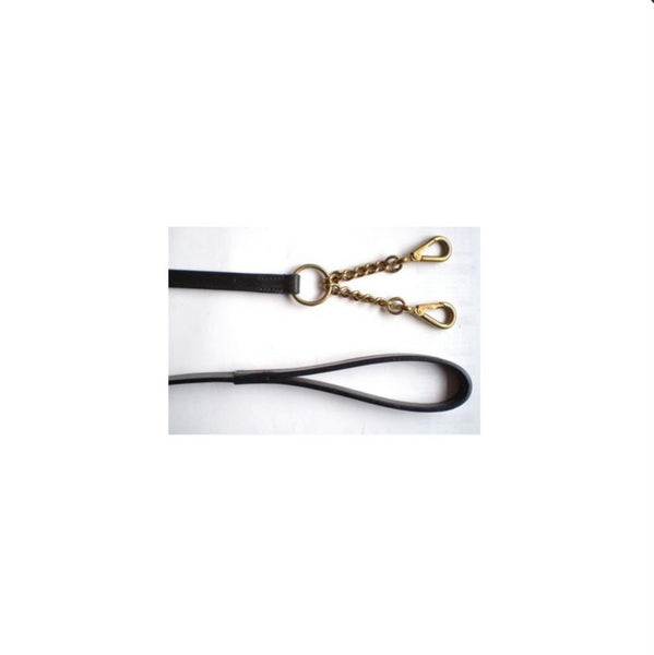 Sheldon Newmarket Leather Lead with Chain