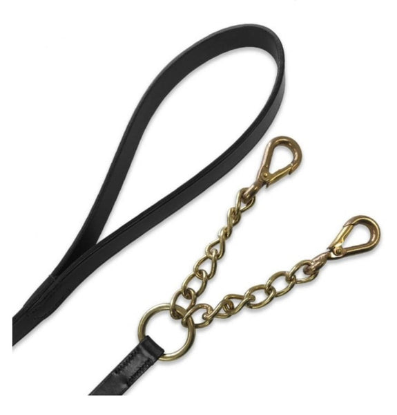 Sheldon Newmarket Leather Lead with Chain