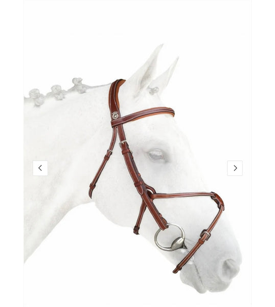 Silver Crown Grackle Noseband - Shop Soiled
