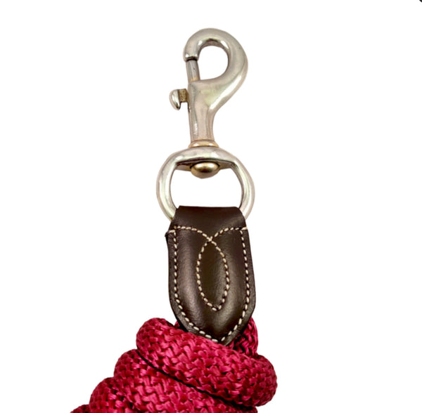 Elano Cord Lead Rope with Leather End