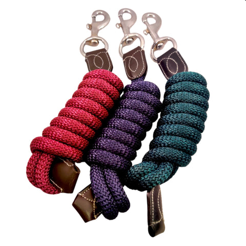 Elano Cord Lead Rope with Leather End